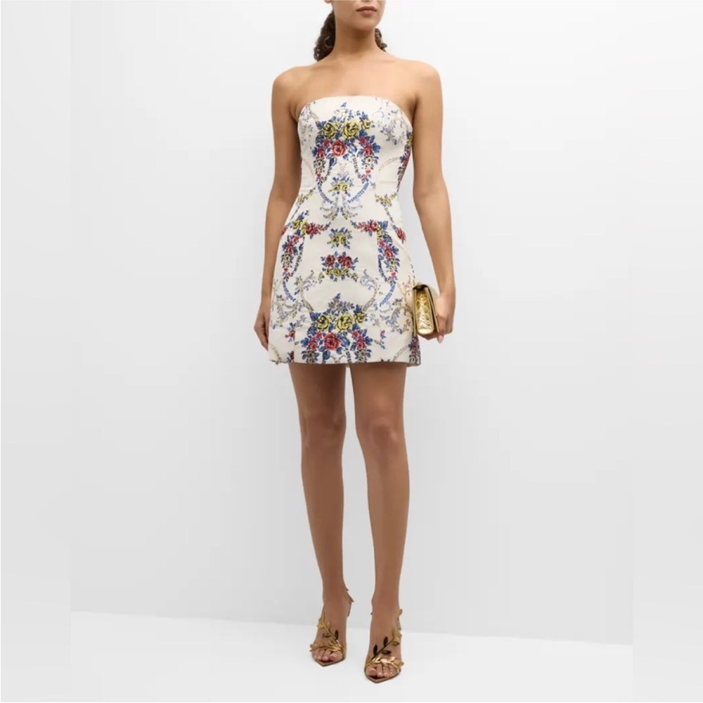 Alice + Olivia Velia Floral Jacquard Minidress